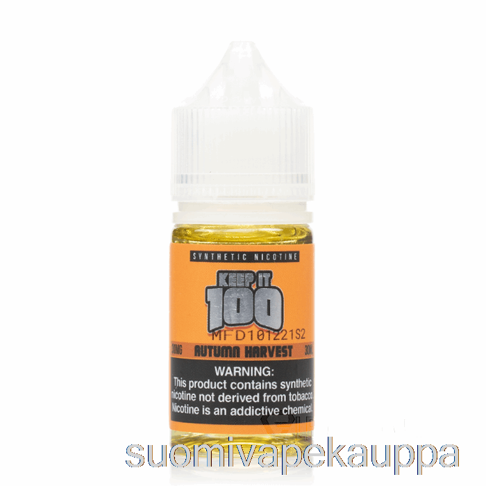 Vape Suomi Syksyn Sadonkorjuusuolat - Säilytä Se 100 E-nestettä - 30ml 30mg